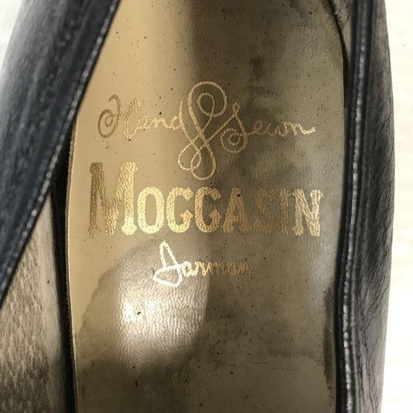 60s-70s? Vintage/Jarman MOCCASIN/Leather Loafers/Moccasins/24.5EE/Black/BLACK/Slip-on Business Dress Shoes(USED)