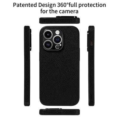 Lychee Leather Phone Case For iPhone 14 Pro Max 13 12 11 Shockproof Luxury Shell TPU Hybrid Slim Back Cover