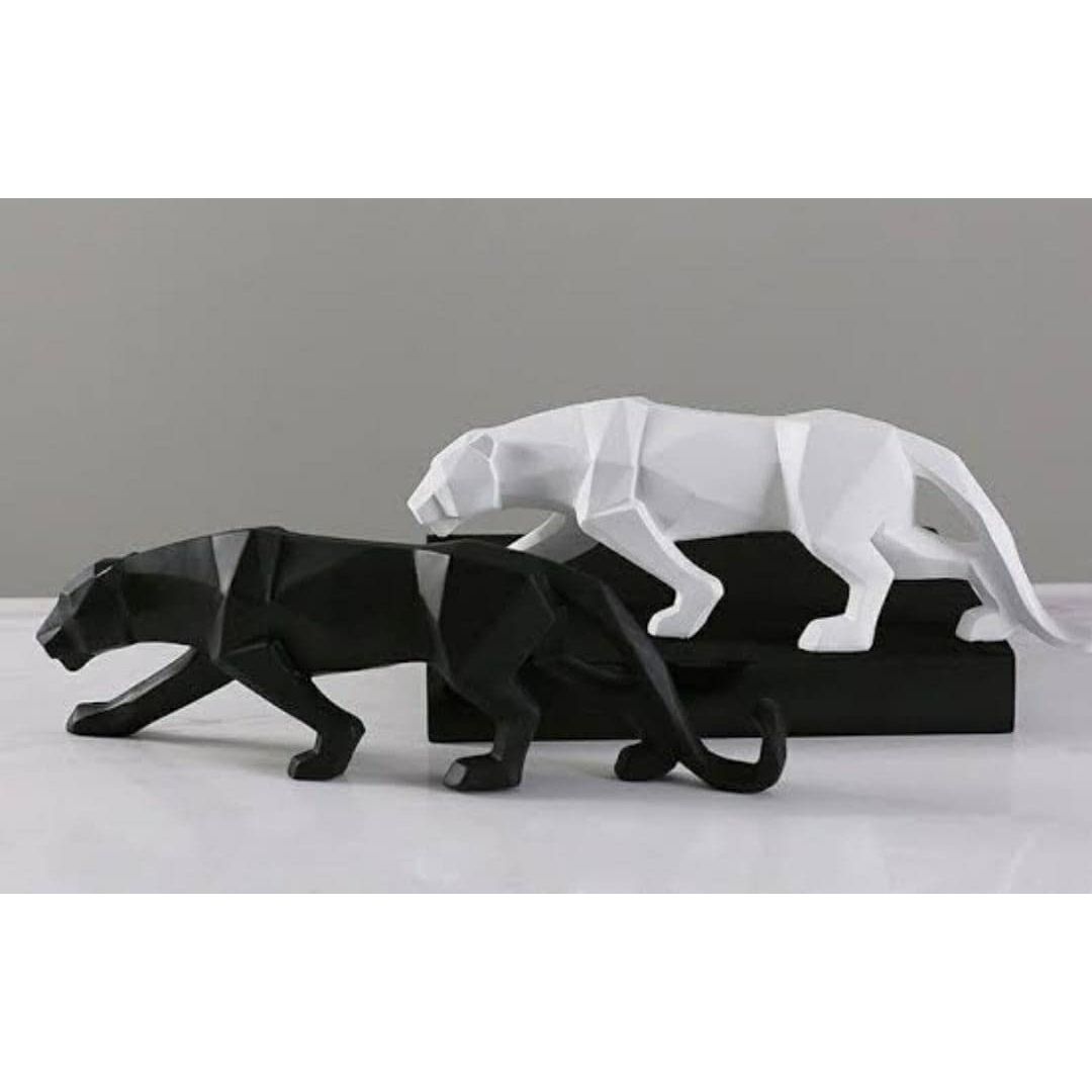 

Смола Черный Ягуар Статуэтка для Домашнего Декора/Статуя Черной Пантеры для Декора Гостиной, Статуэтка Гепарда Предмет Офисного Декора, Упаковка 1 шт. (Черно-белый)