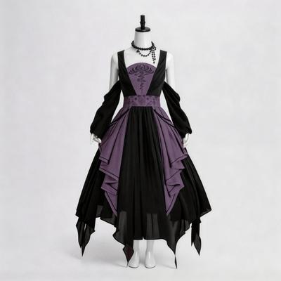 Gothic Dress Halloween Vampire Witch Cosplay Stage Costume