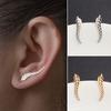 1 Pair Elegant Women Fashion Cute Mini Leaf Rhinestone Ear Stud Earrings Jewelry