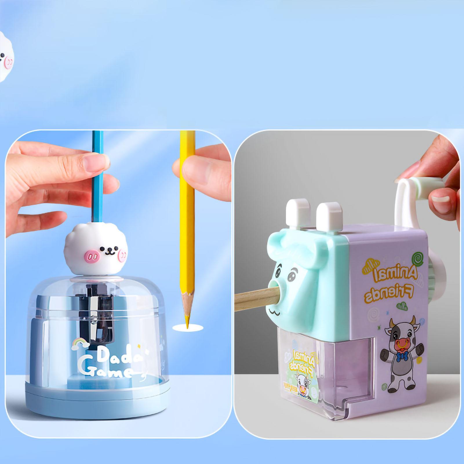 

Электрическая точилка для карандашей Полностью автоматическая Милый стиль животного Нескользящие накладки Электрическая точилка для дома Little Dog