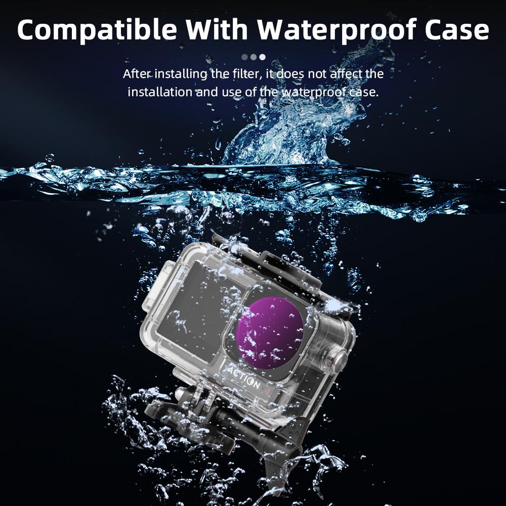 BRDRC UV CPL ND8 Lens Filters for Osmo Action 5 Pro/4 Camera Neutral Density Filter Set Optical Glass Sports Camera Accessories