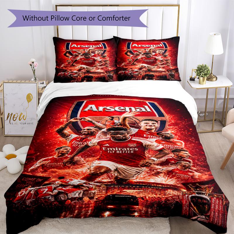 Arsenal Football Player Bedding Set Perfect For Dormitory Lightweight Christmas Gift