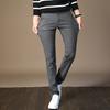 Summer New Korean Version of The Young Men's Trousers Fashion Men's Elastic Casual Trousers Slim Small Straight Trousers