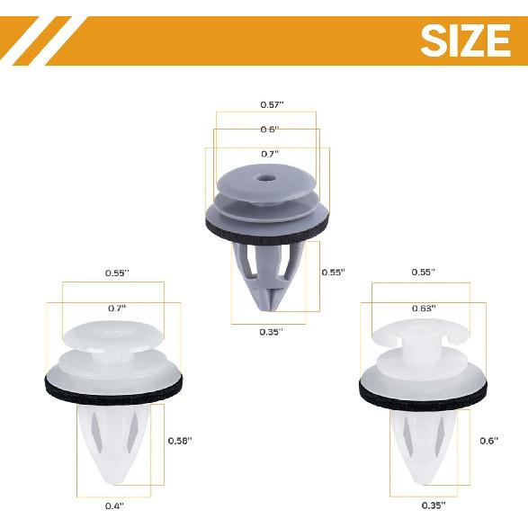 Xislet 120Pcs Door Trim Panel Retainer Clips Compatible With BMW 3 5 7 Series E36 E34 E38 E39 M3 X1, X3, X4, X5, X6 Replace 51411973500, 51418224768,