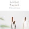 Simple Black Walnut Wood Adhesive Coat & Hat Hook with No-Drill Installation - Personalized Bathroom Style