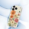 For iPhone 17 Pro Max Case Beautiful Flowers Pattern Printing Straight Edge TPU Phone Back Cover