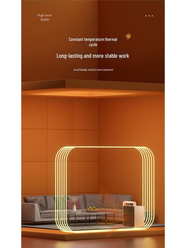 Kompaktní energeticky úsporný stolní ohřívač pro rychlé zimní vytápění