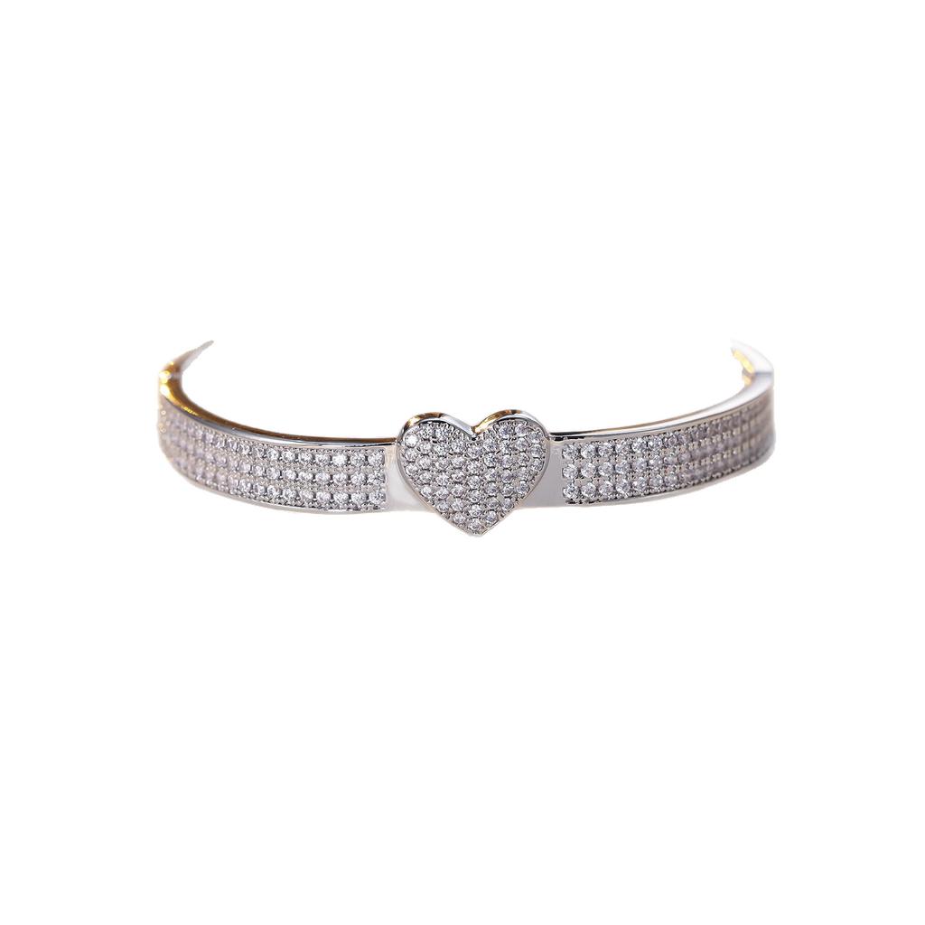 Glänzendes Elegantes Liebe Breite Fotogen Dating Geschenk Armband für Damen
