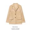 Kaslead New Women Clothes Western Style Fashion Simple Loose Suede Blazers