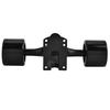 2pcs   Truck with Skate Wheel Riser Pad Bring Accessory(black shaft black wheel)