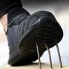 Men's Safety Shoes Work Safety Shoes Breathable Anti-Puncture Protective Shoes Lightweight Sneakers Lace-up Indestructible Boots