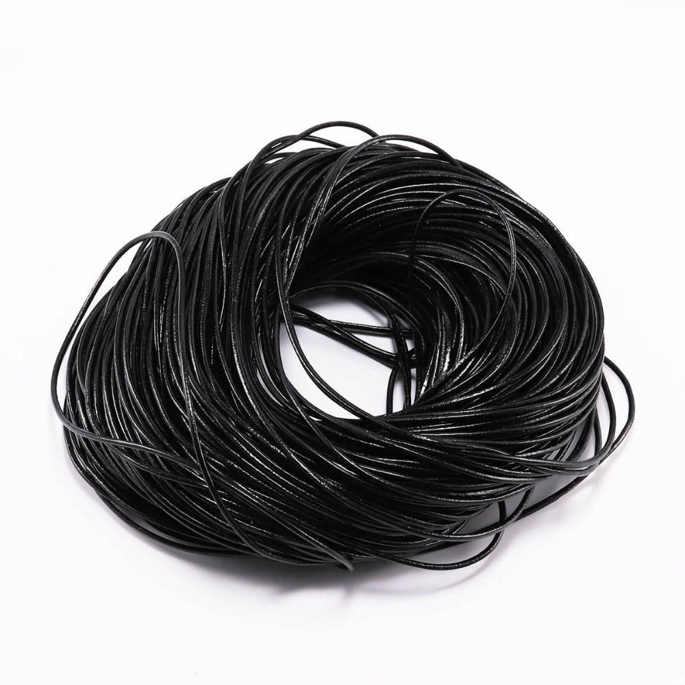 Round Cow Leather Cord 2/5 Meters Bracelet Findings Rope Leather Thong Cord DIY Jewelry Making
