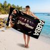 ABBA Customized Name Text Beach Towel, Soft Absorbent Towel Beach Pool Travel Personal Gift