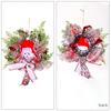 Unique Christmas Snowman Fabric Wreath For Cheerful Holiday Home Decorations