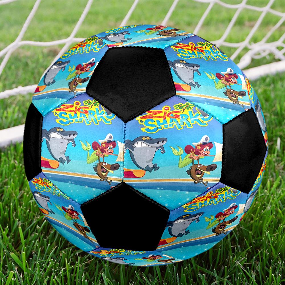 Zig & sharko Theme Size 5 Soccer Ball, Suitable for Both Indoor and Outdoor Matches, a Gift Suitable for Everyone.