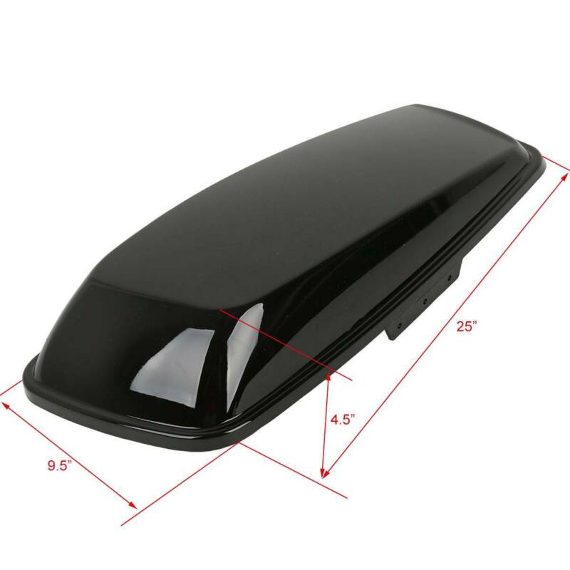 Motorcycle Vivid Black Hard Saddlebag Lids For Harley Road King Road Glide Electra Glide Ultra-Classic 2014-2024