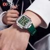 Men's Multifunction Watch Square Dial Classic Fashion Style Luminous Waterproof Steel/Silicone Strap Quartz Wristwatch Male