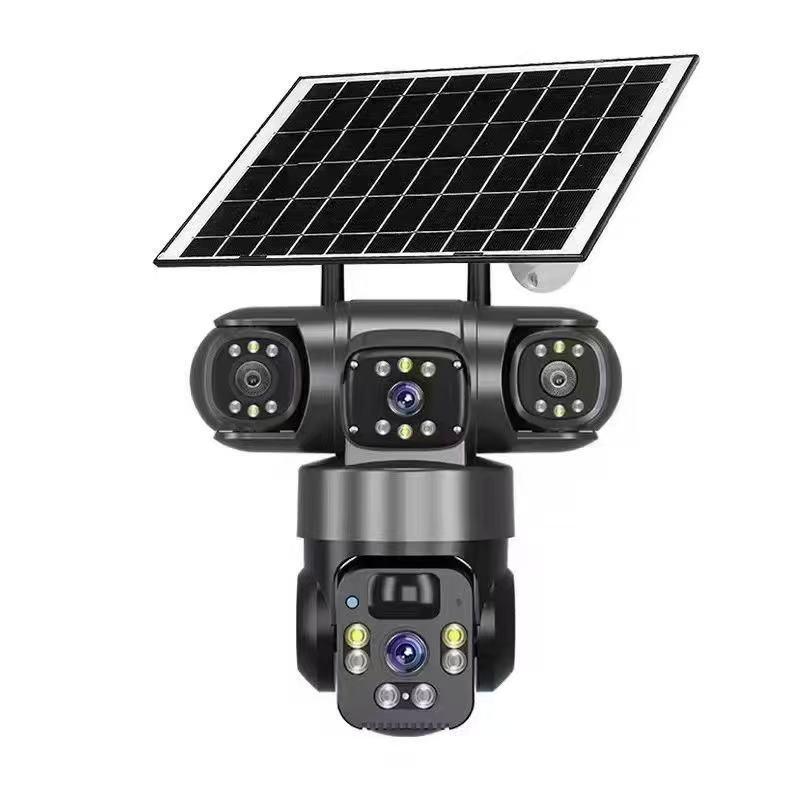 360° Triple-Lens Wireless Solar PTZ Camera with WiFi/4G