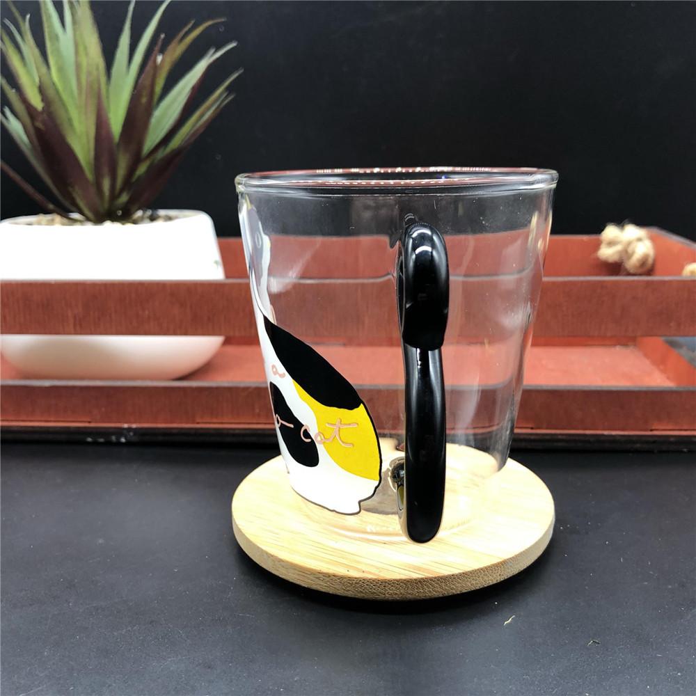 Real Shot Café Leite Chá Copo de Água Desenho Animado Criativo Gato Bonito Caneca Vinho Tinto Cerveja Champanhe Taças Crianças Garrafa Reutilizável