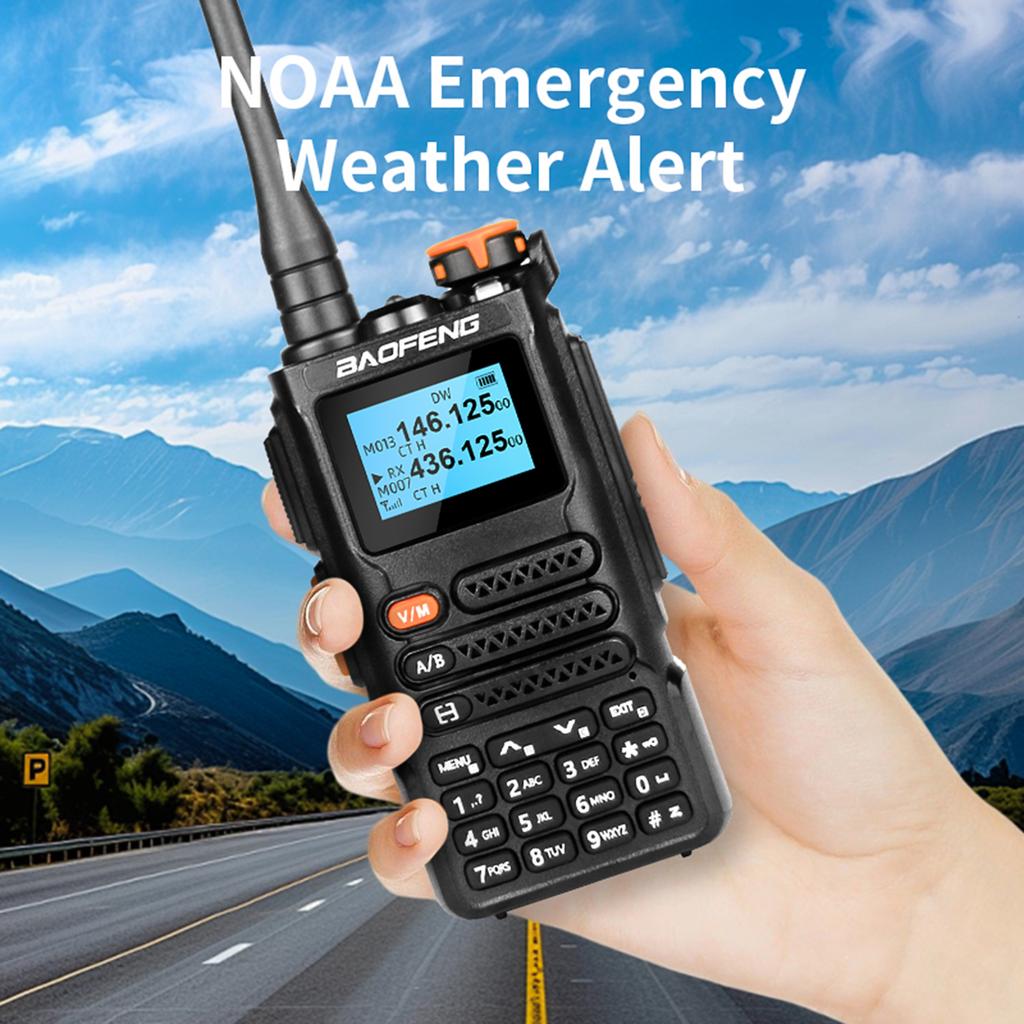 Portable 5W Walkie Talkies Long Range Wireless Interphone VHF UHF Dual Band Two Way Radio 999 Channels NOAA Weathre