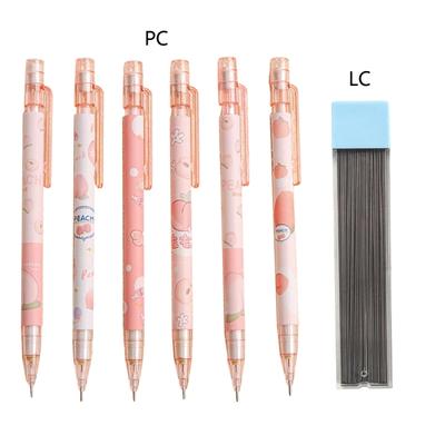 6x Cute Mechanical Pencils Fruit Automatic Mechanical Pencils School Gift