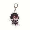 Acrylic Anime Keychain Kamado Tanjiro Nezuko Agatsuma Zenitsu Student Bag Charm Pendant Cosplay Accessories Gift