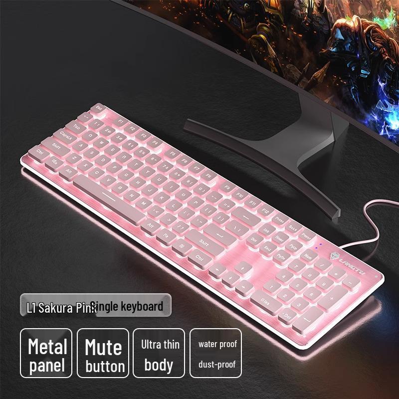 Wolf Path Silent Wireless Keyboard & Mouse Set: Wired for Smooth Typing - Ideal for Gaming & Office Use, Magnetic Switch for Men & Women.