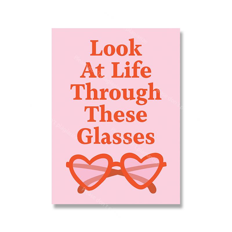 Retro Girl Power Inspirational Quote Prints Pink Wall Art Be Kind Typography Poster For Kids Nursery Living Room Decor Pictures