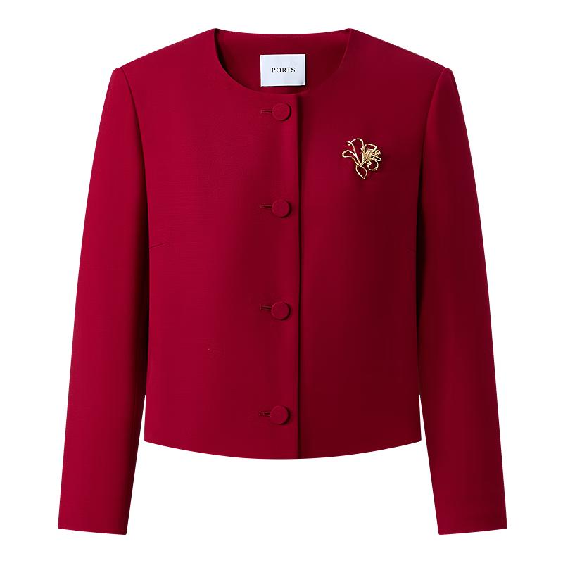 

PORTS Женская короткая куртка цвета киноварь XS