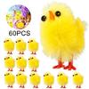 60pcs Easter Mini Fluffy Chicks Surprise Toy for Filling Easter Egg Decoration