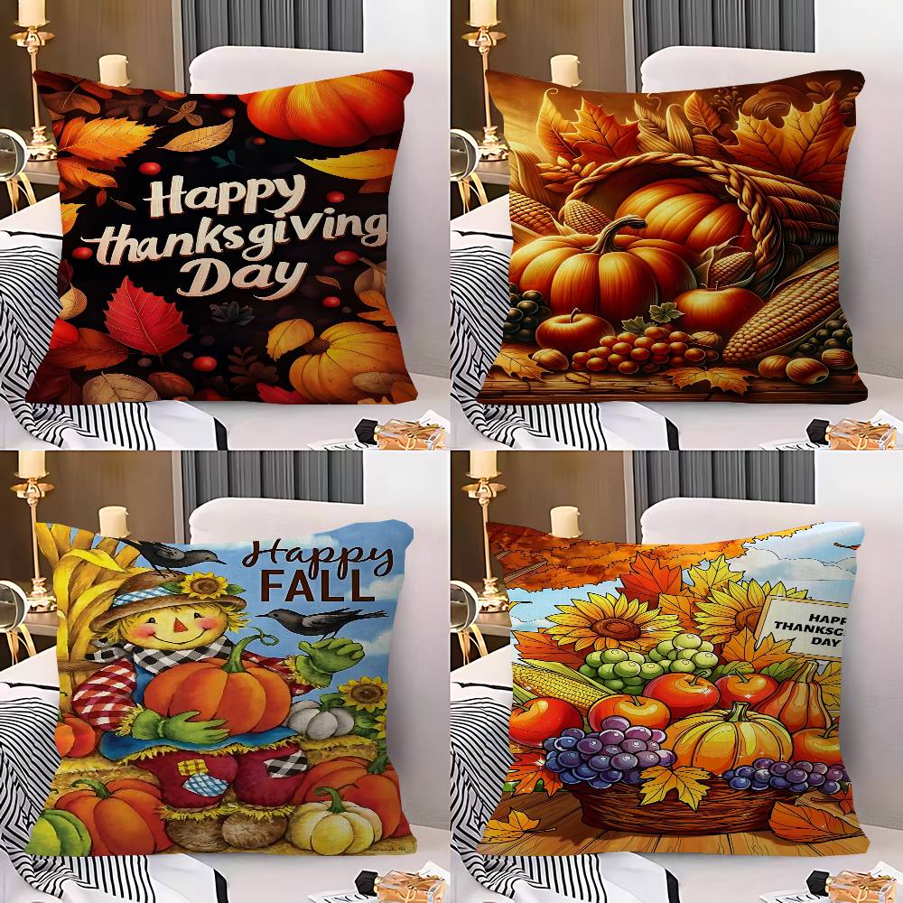 Autumn Harvest Festival Fall Leaf Pillowcases Home Bedding Decorative Pillow Cover Wedding Super Soft Pillow Case