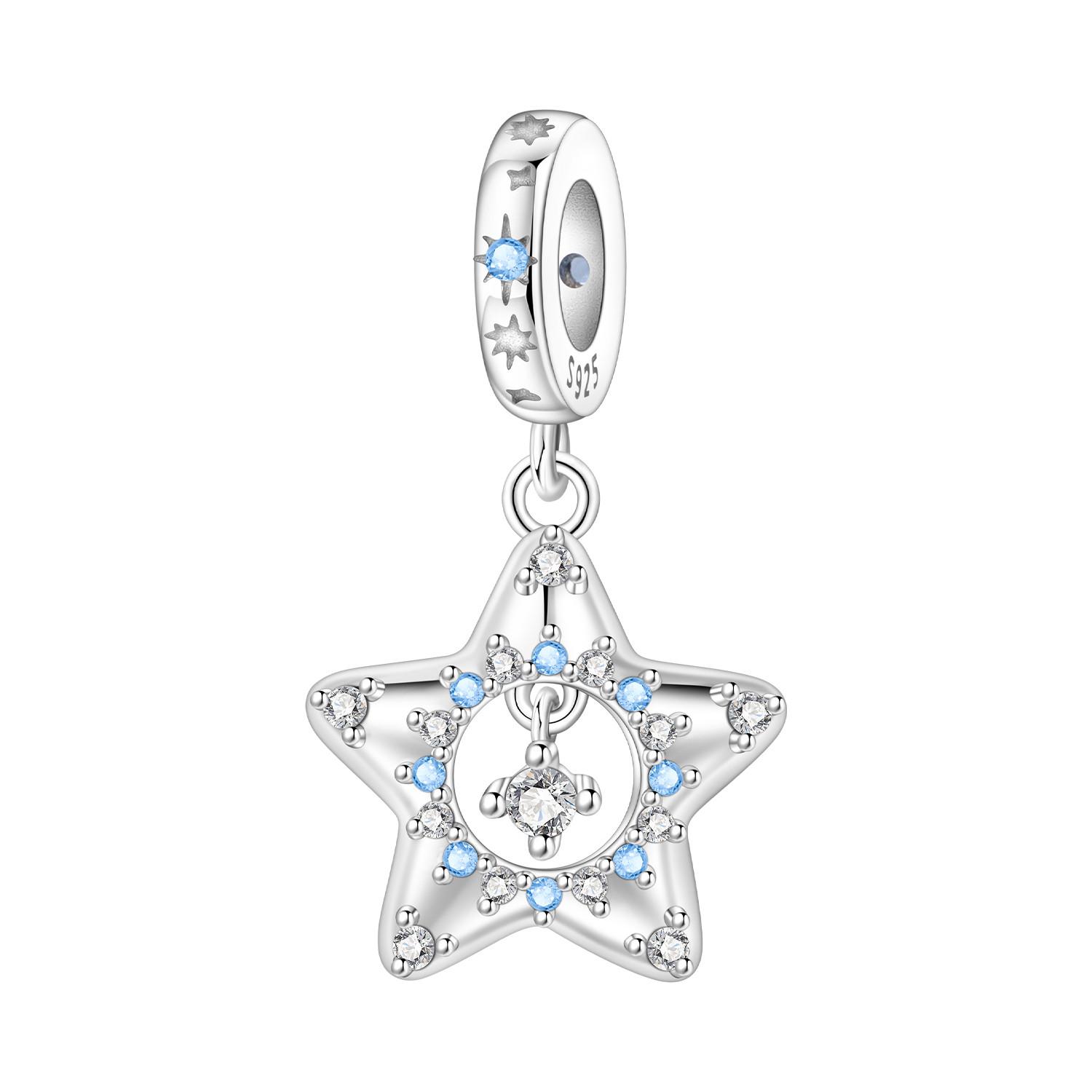 

Orstarry 925 Silver Golden Star Lantern Pendant Beads Pendants Bracelet Charm Jewelry Party DIY Trendy Gifts
