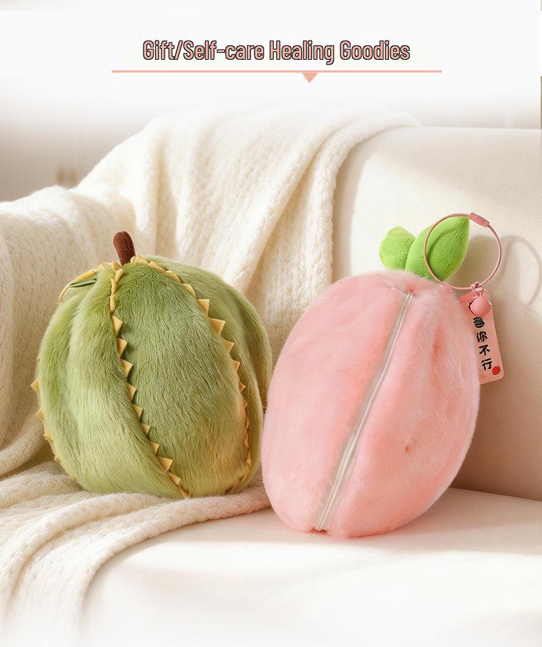 Little Rabbit Plush Keychain: Cute Fruit Pendant Toy for Women