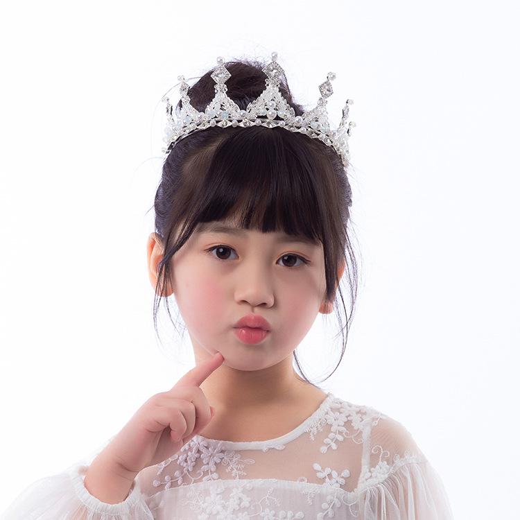 Korean Princess Crystal Headband: Children's Alloy Crown for Birthdays and Performances