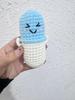Handcrafted Wool Penguin Emoji Crochet Toy
