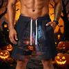 Men's Loose Fit Halloween Themed Athletic Shorts with Multiple Pockets Adjustable Drawstring Waistband Comfortable Sport Shorts