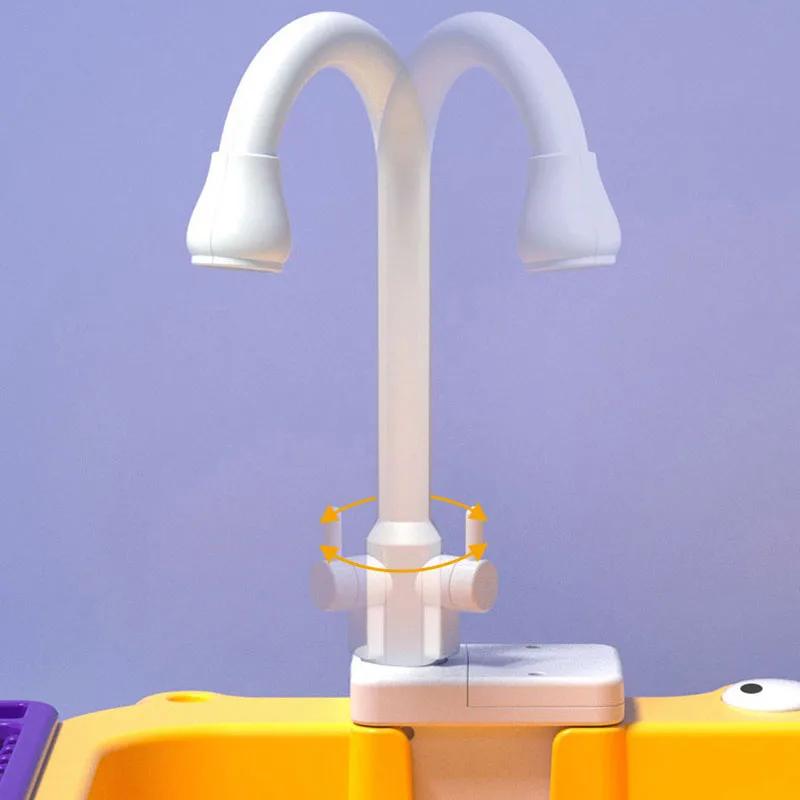 Non-Toxic New Faucet Play Sink Kitchen Sink Toy Electric Faucet Play Kitchen Toys Swimming Pool Floating Fishing Toys Water Play Baby Gift