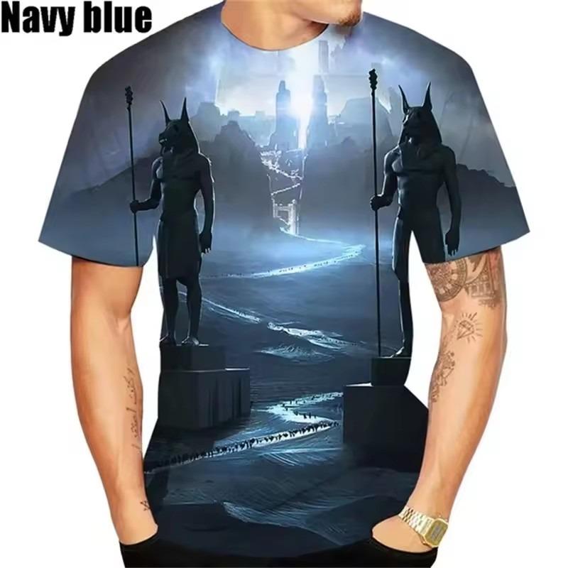 Ancient Horus Egyptian God Eye Egypt Pharaoh Anubis Face 3d Printed T-shirt Men Women Vintage Harajuku Short Sleeve Tees Tops