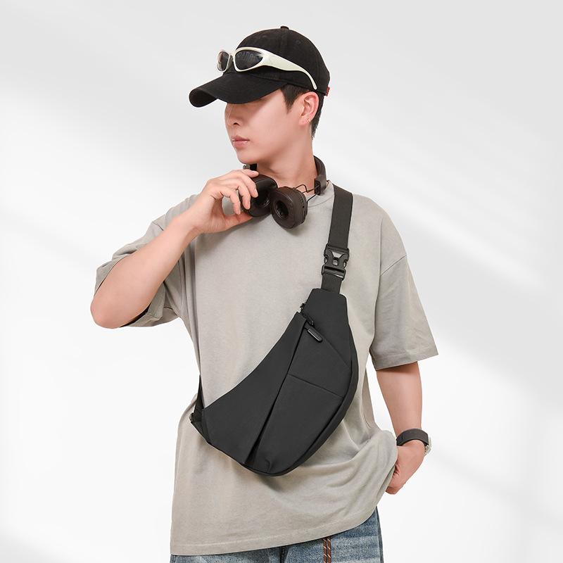Men's Bags, Fashion, Men's Thin One-shoulder Diagonal Strap Bag, Waterproof Oxford Cloth Breast Bag, Urban Men's Bag