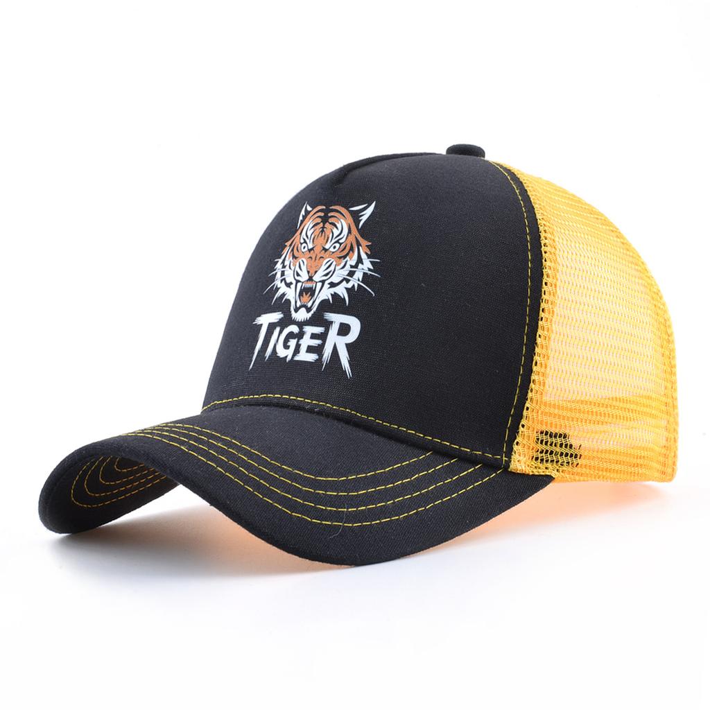 Unisex Tiger Embroidery Baseball Net Caps Spring and Summer Outdoor Adjustable Casual Hats Sunscreen Hat