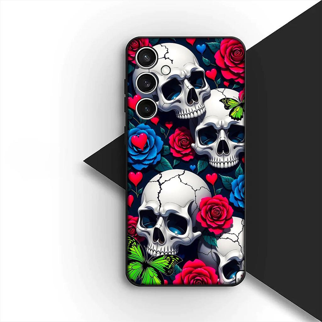 Calavera Skull Flower Phone Cover for Motorola Moto Edge 50 30 Fusion 40 NEO Ultra Pro G35 G45 G75 G85 G35 Protective Case