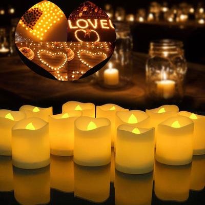 3/6/12 Stück Flammlose LED-Kerzen Teelicht Kreative Lampe Batteriebetrieben Haus Hochzeit Geburtstagsparty Dekoration Beleuchtung Dropship