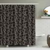 Animal Print Shower Curtain Waterproof Bath Decor Large Size Modern Home Decorative Dark Brown Cow Pattern (180X180Cm)