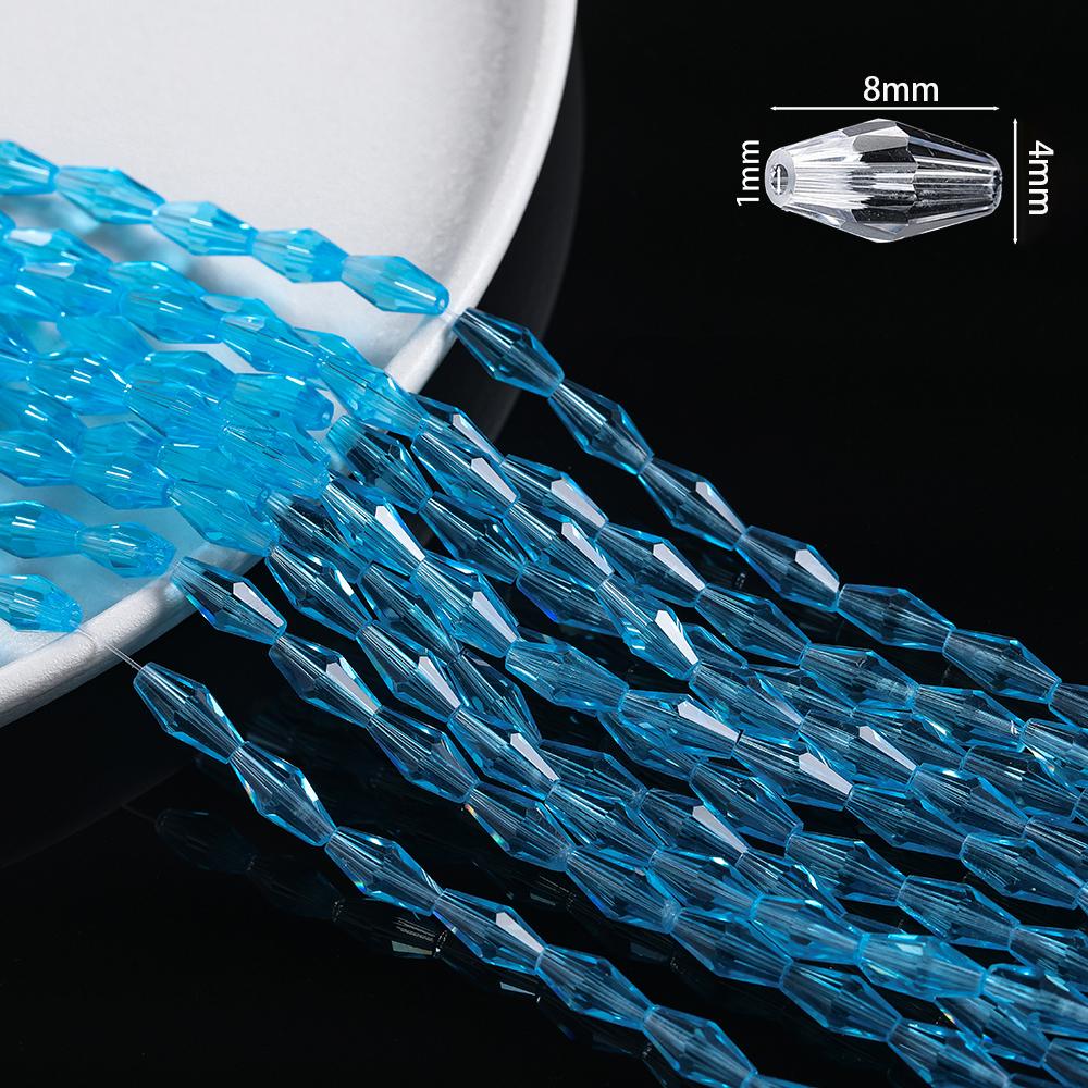 1 Strand About 50/67/72pcs Colored Faceted Bicone Glass Beads Spacer Beads for DIY Bracelets Necklaces Jewelry Making Supplies