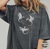 Flying Dragons Comfort Colors TShirt - Fantasy Dragon Graphic Tee - Gift for Book Reader