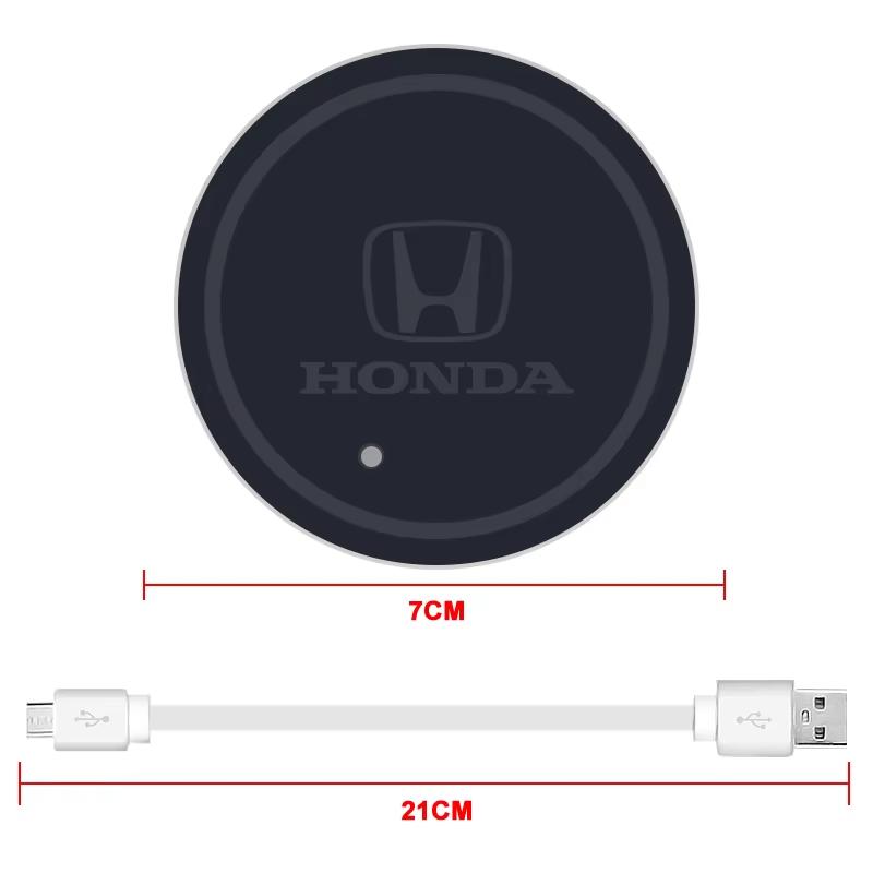 

1/2PCS Luminous Car Coaster Water Cup Holder Non Slip Pads Mats for Honda Civic 10th 11th Gen Hrv Jazz City Fit Accord 7 Crv CRZ
