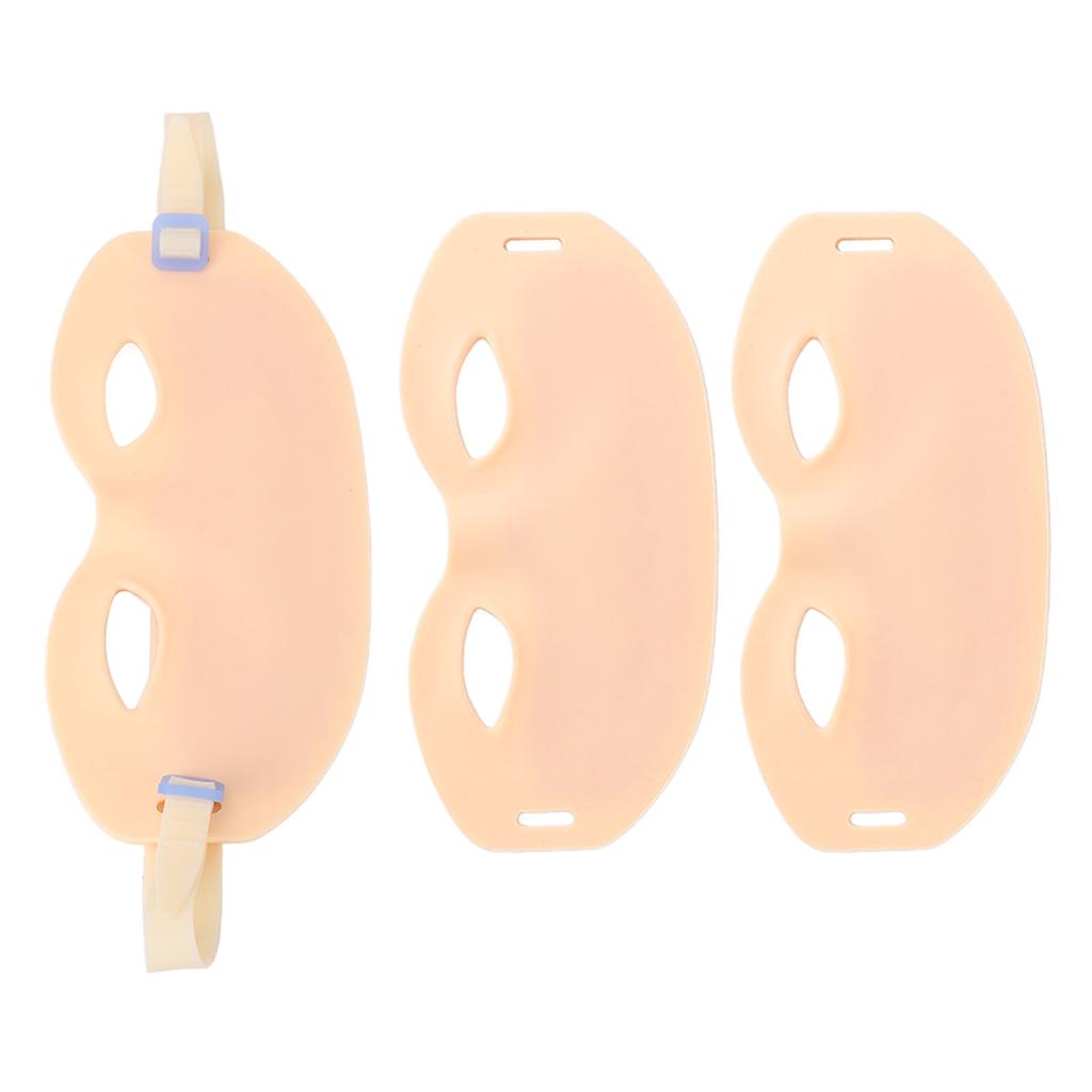 3 ks Microblading Cvičná kůže Silikonová Plyšová s Elastickou Nastavitelnou Páskou Nositelná Čelenka pro Cvičení Tetování Obočí