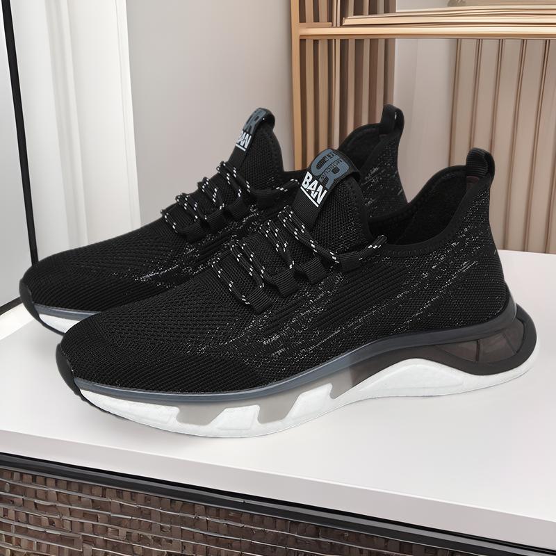 Flying Woven Sports Men's Shoes Summer Breathable Casual Shoes Trendy Mesh Coconut Shoes Popcorn Men's Running Shoes Men